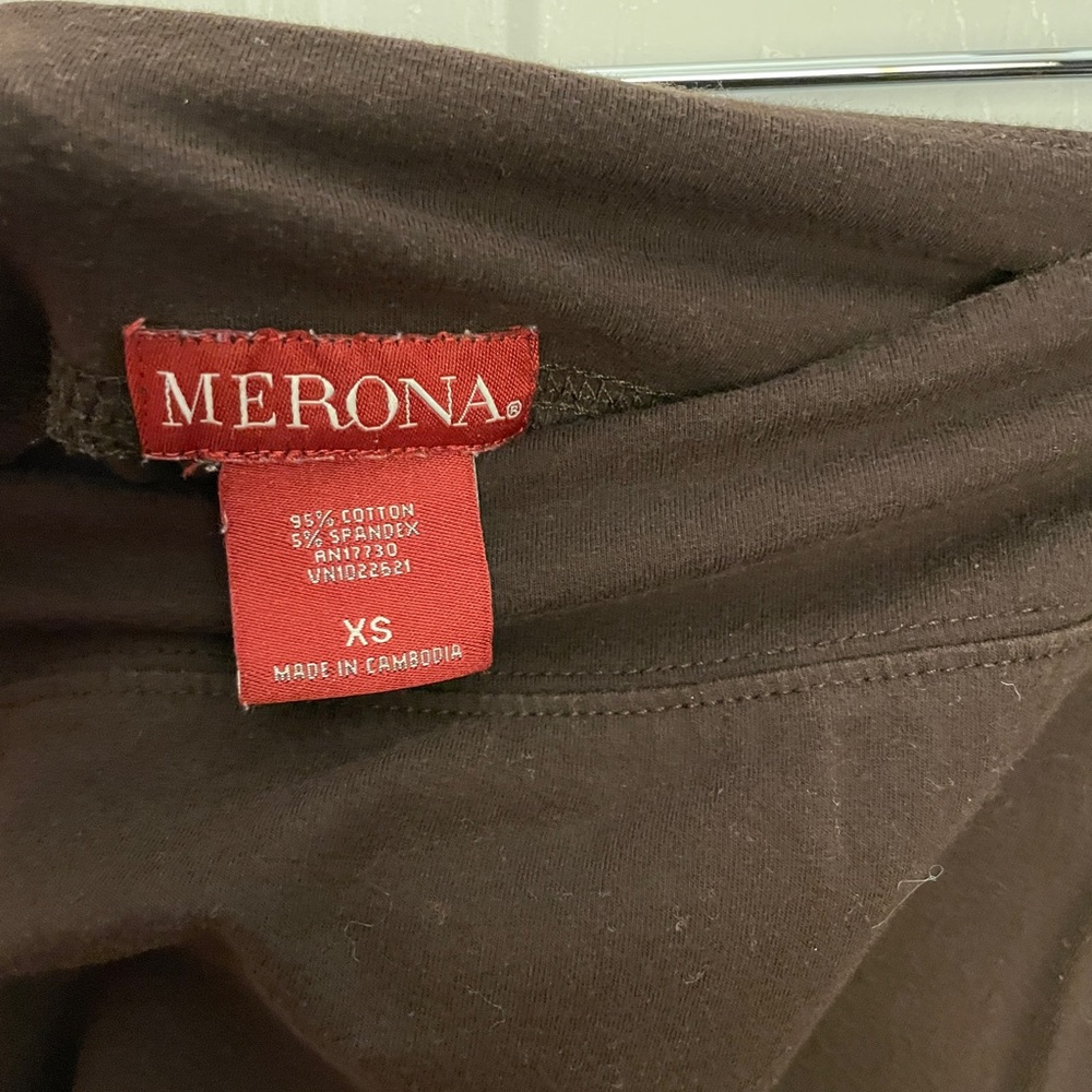 Merona Chocolate Brown Top XS